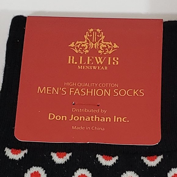 Robert Lewis Red Neck Tie Hanky Socks Box 3 Set - Picture 6 of 8